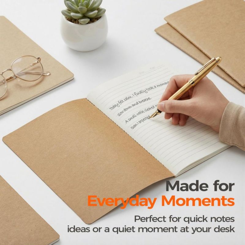 Cuaderno Foliom A5 paquete de 8 60 páginas rayadas 21 × 14 cm