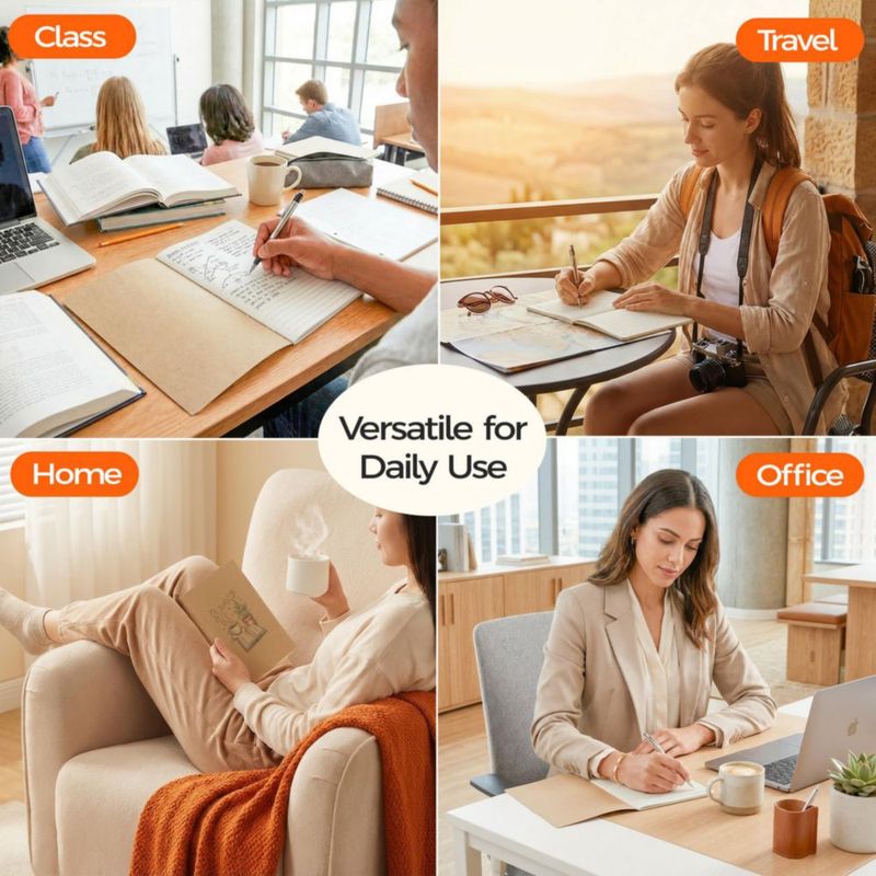 Cuaderno Foliom A5 paquete de 8 60 páginas rayadas 21 × 14 cm