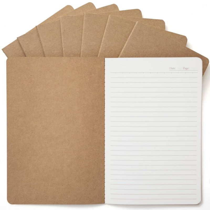 Cuaderno Foliom A5 paquete de 8 60 páginas rayadas 21 × 14 cm