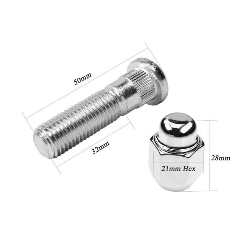 Tuercas Mysttoo M12x1.5 Cromo 8 uds 50 mm