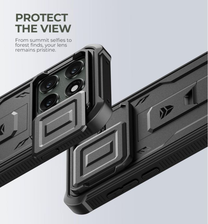Funda Dexnor para Moto Edge 2026 (63") con soporte plegable - Negra