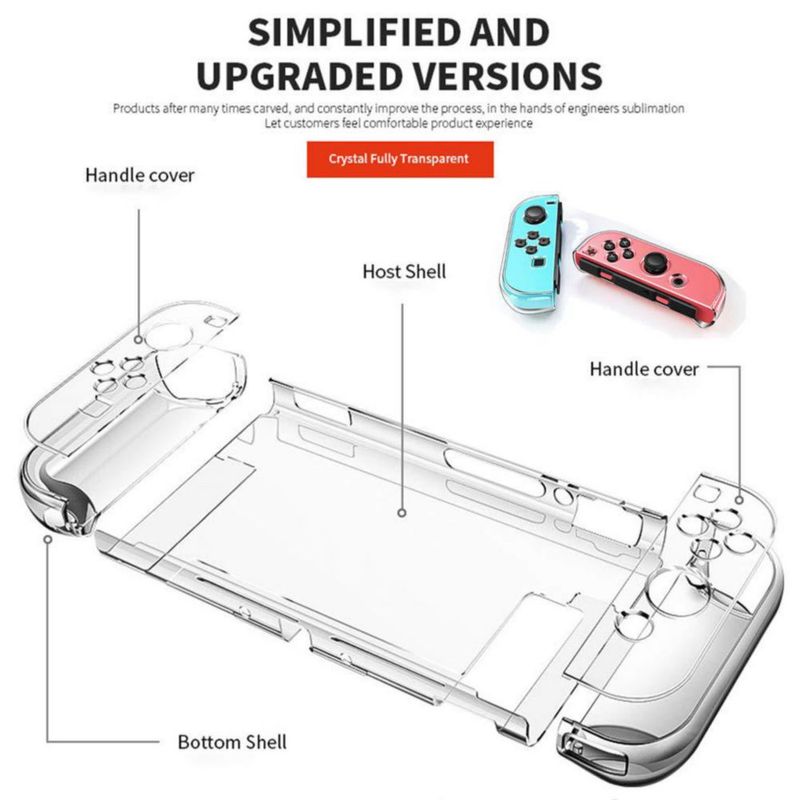 Funda para Switch VANJUNN 3 en 1 Acoplable Transparente