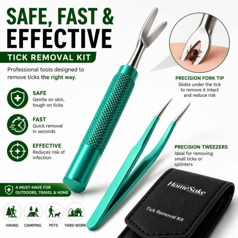 Kit de extracción de garrapatas Homesake 4 unidades para mascotas y personas