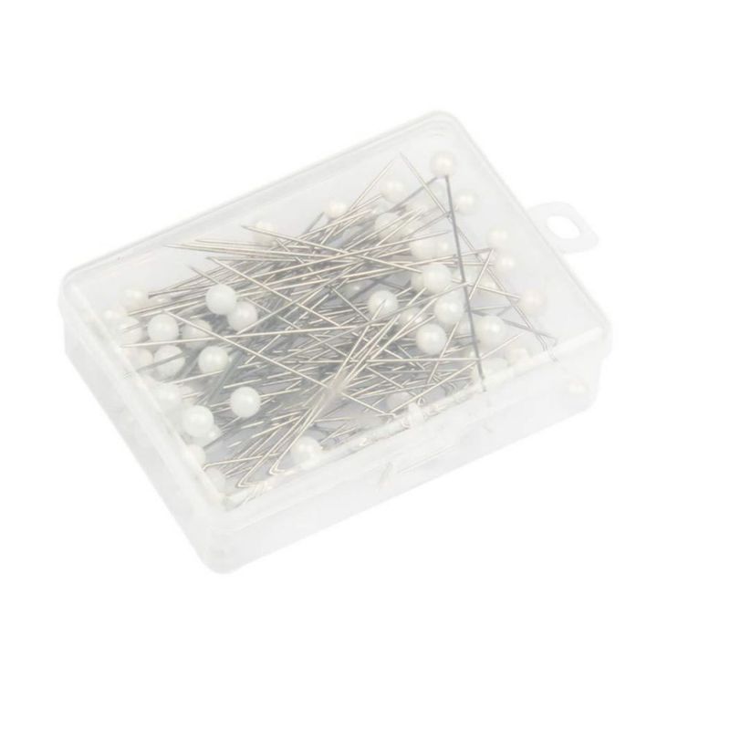 Pasadores para corsage FeiHong 65 cm – Pack de 100 con cabeza de perla sintética