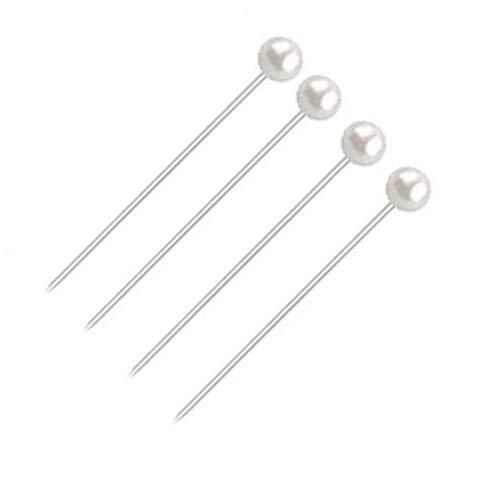 Pasadores para corsage FeiHong 65 cm – Pack de 100 con cabeza de perla sintética