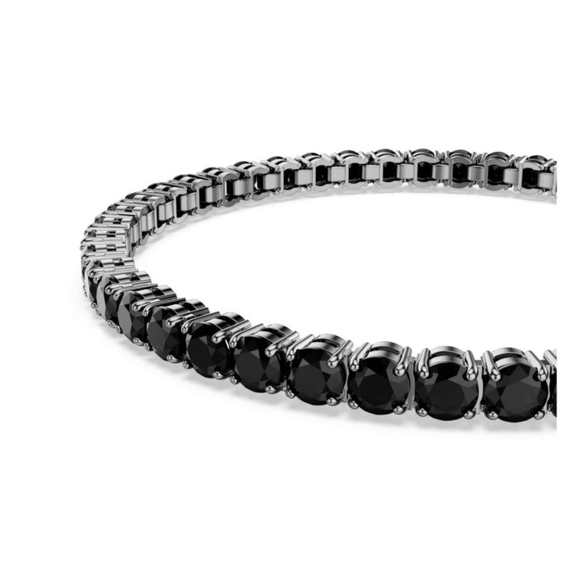 Pulsera Swarovski 17 cm con acabado negro de rutenio