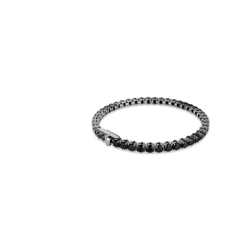Pulsera Swarovski 17 cm con acabado negro de rutenio