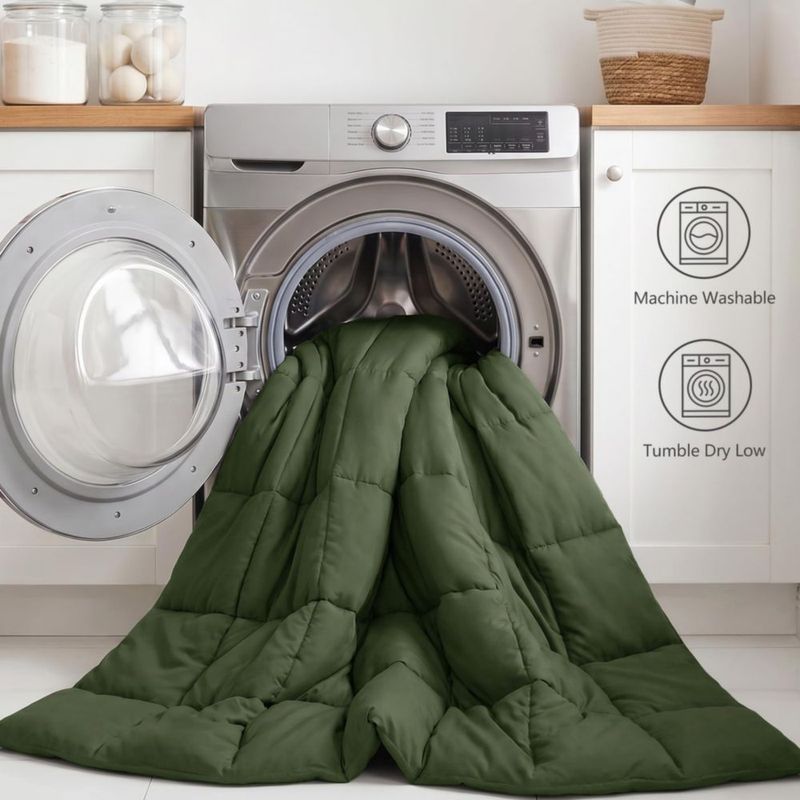 Juego de Edredón CozyLux Full 7 piezas Verde Oliva