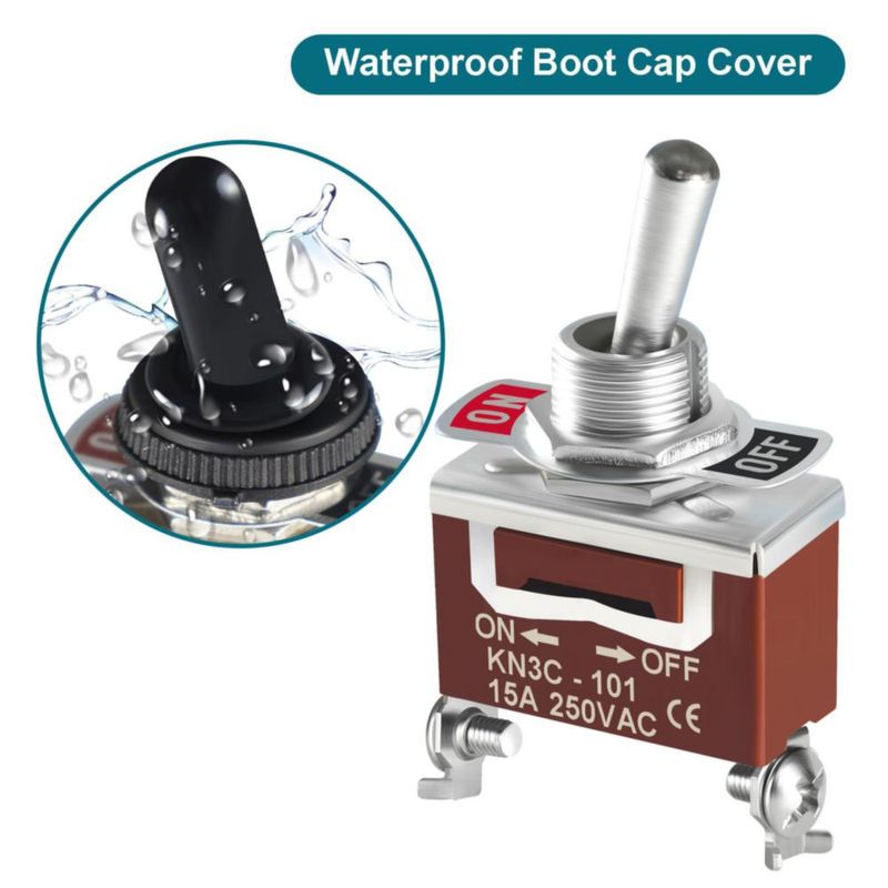 Interruptor de palanca QIATOL 30A 12V DC 2 unidades 2 pines SPST