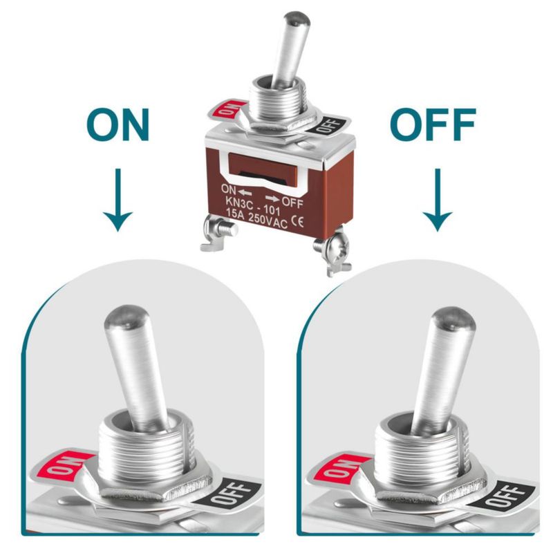 Interruptor de palanca QIATOL 30A 12V DC 2 unidades 2 pines SPST