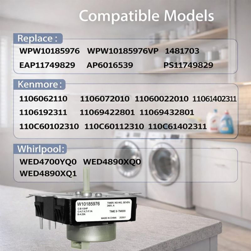 Temporizador de Secadora Sumglicie W10185976 240V
