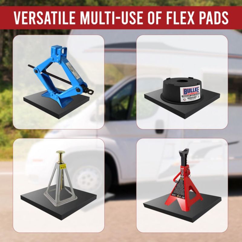 Almohadillas de caucho resistente 23 cm para gato nivelador de autocaravana bullke paquete de 4
