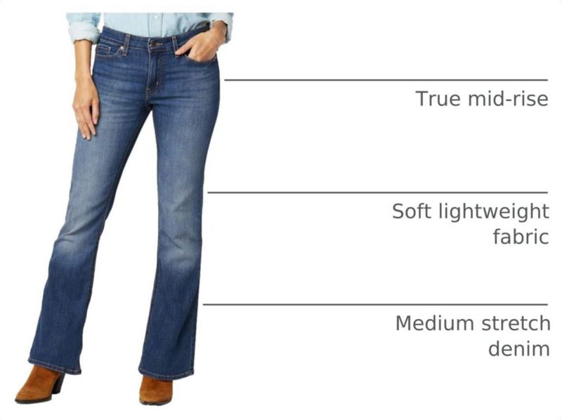 Jeans Levi Strauss Signature Gold 32" Cintura Media Corte Bota