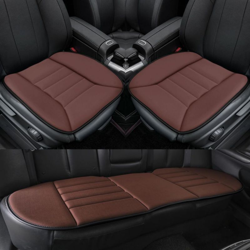 Cojín para asiento de coche kingphenix de 3 piezas espuma viscoelástica color marrón