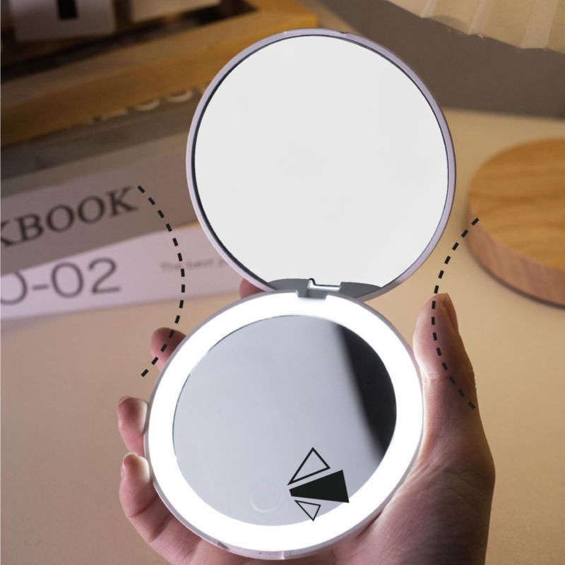 Espejo de Maquillaje MIPOW Plegable LED 1x/10x de Viaje