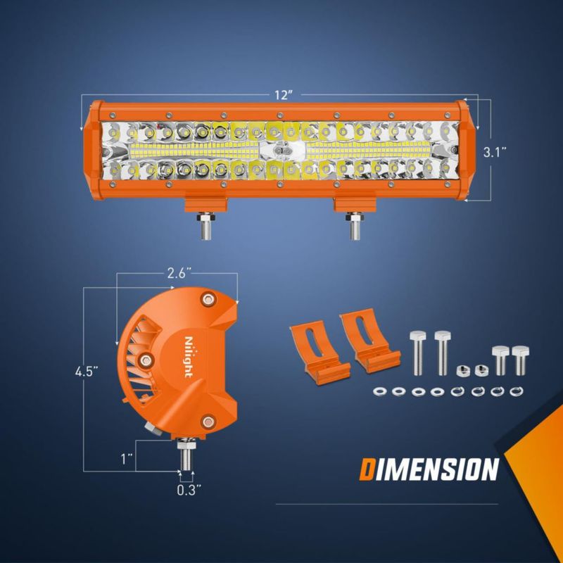 Barra de luz LED Nilight 30 cm 300 W Combo Flood y Spot