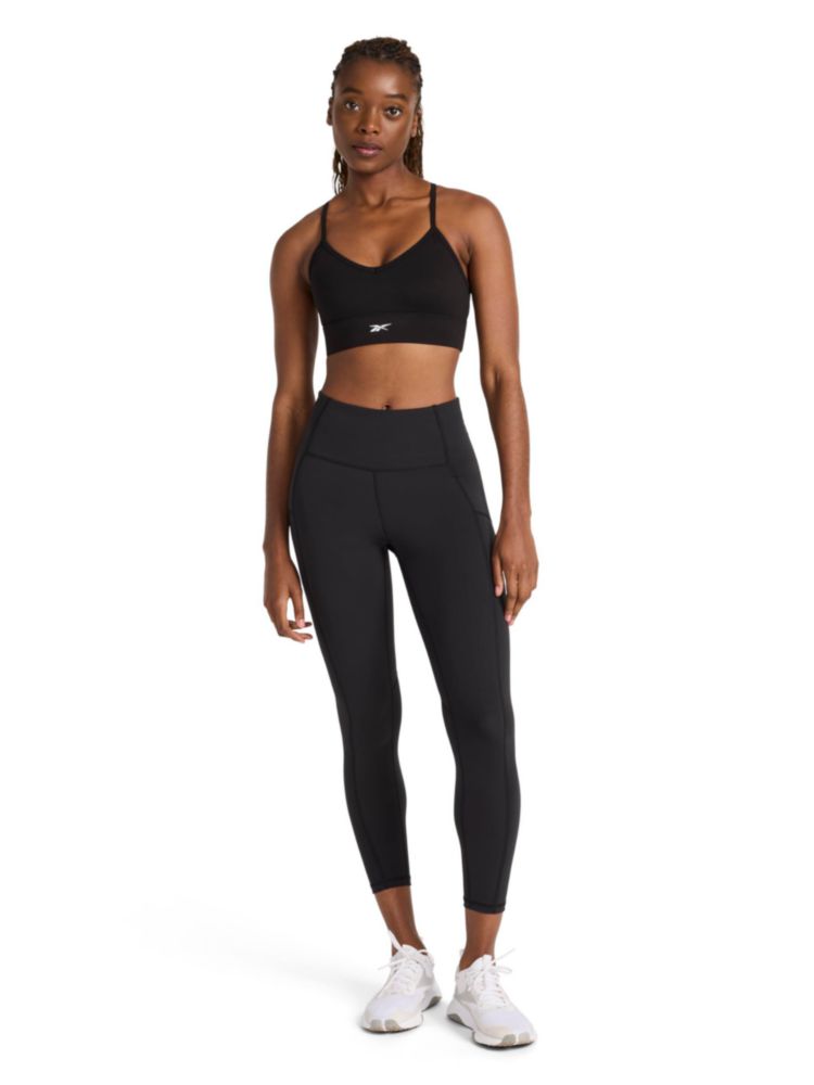 Legging Reebok negro talla mediana cintura alta 64 cm (7/8”)