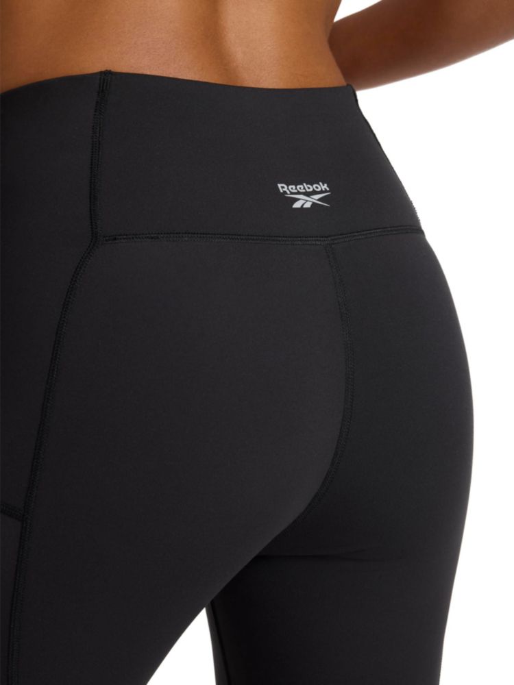 Legging Reebok negro talla mediana cintura alta 64 cm (7/8”)