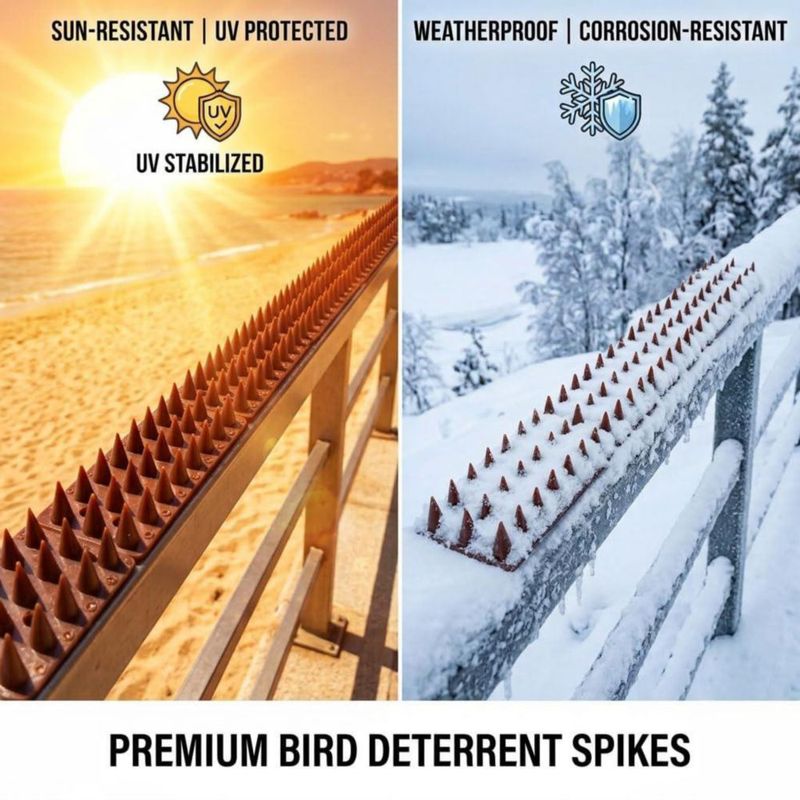Espinas anti‑pájaros KOKMEYA 36 m transparentes paquete de 12