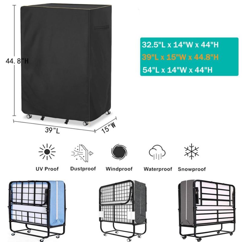 Funda de Almacenamiento Dalema Twin 99x38x113 cm Impermeable Negra