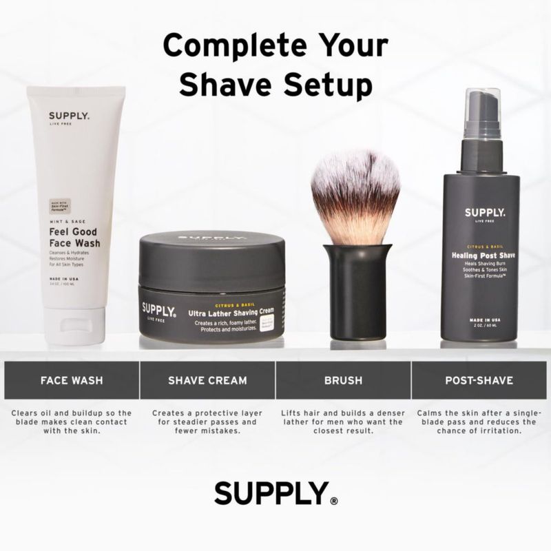 Cepillo de Afeitar Sintético Silvertip con Acabado Mate – SUPPLY