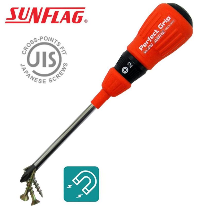 Destornillador SUNFLAG +1/+2/+3 JIS 75/100/150 mm