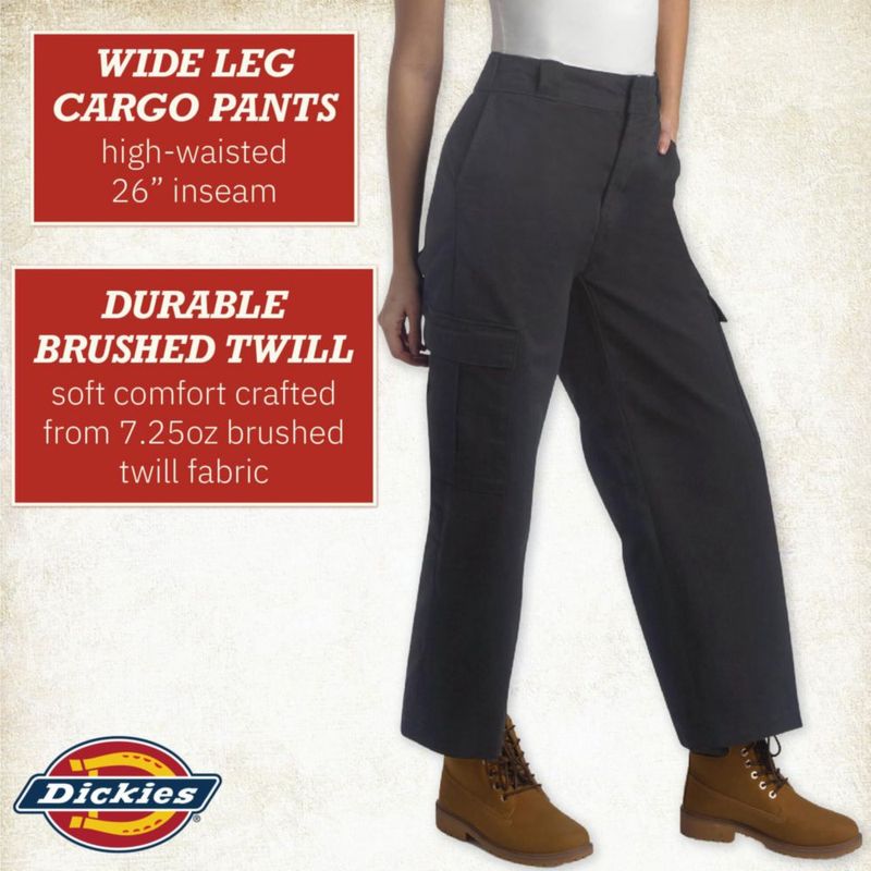Pantalones Cargo Dickies para Mujer de Pierna Ancha y Cintura Alta