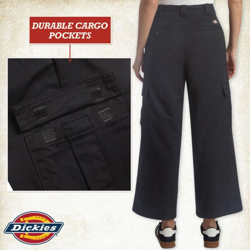 Pantalones Cargo Dickies para Mujer de Pierna Ancha y Cintura Alta