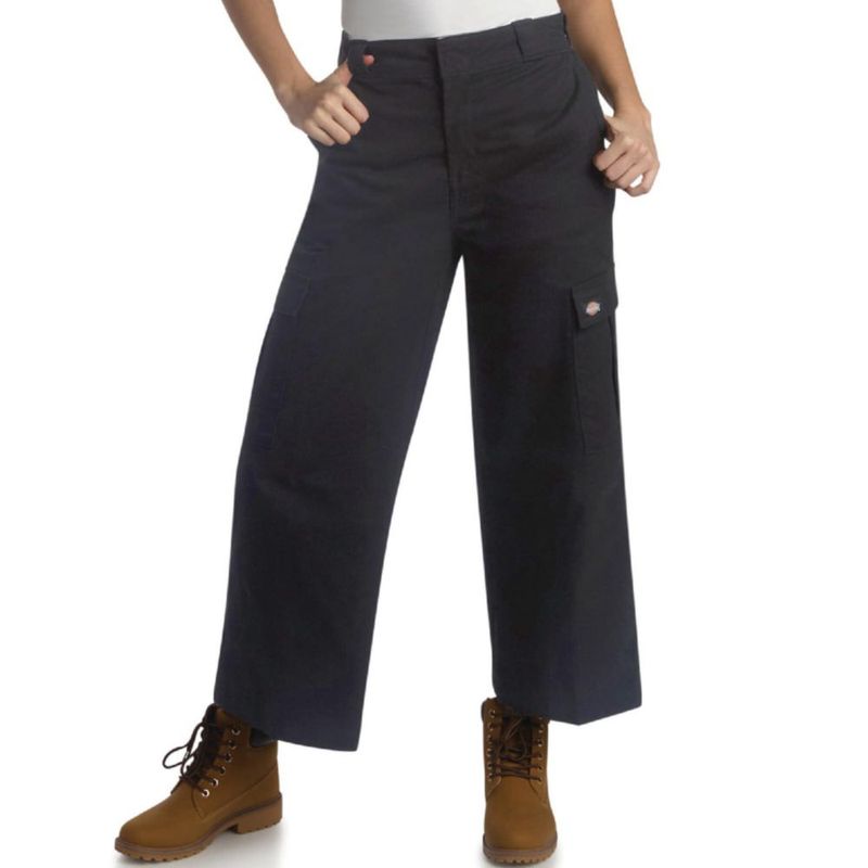 Pantalones Cargo Dickies para Mujer de Pierna Ancha y Cintura Alta