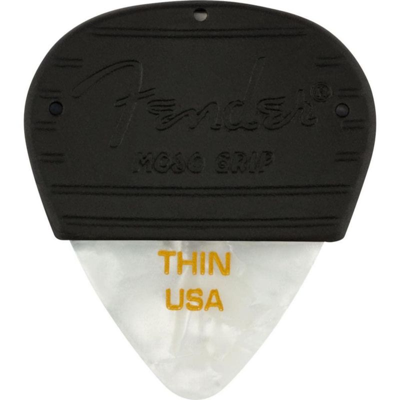 Púas de guitarra Fender Mojo Grip 3 unidades delgadas White Moto