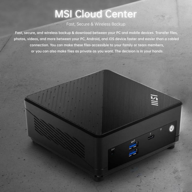 Mini PC MSI Cubi 5 Pro 8 GB RAM 256 GB SSD Windows 11 Pro