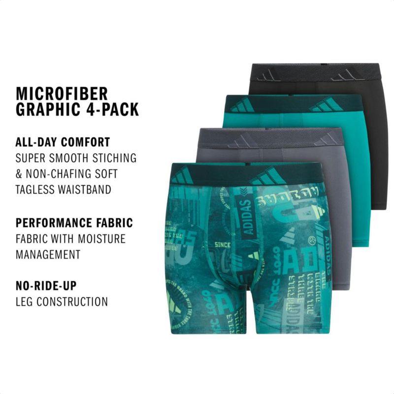 Bóxer adidas Pack 3/4 de microfibra para niños