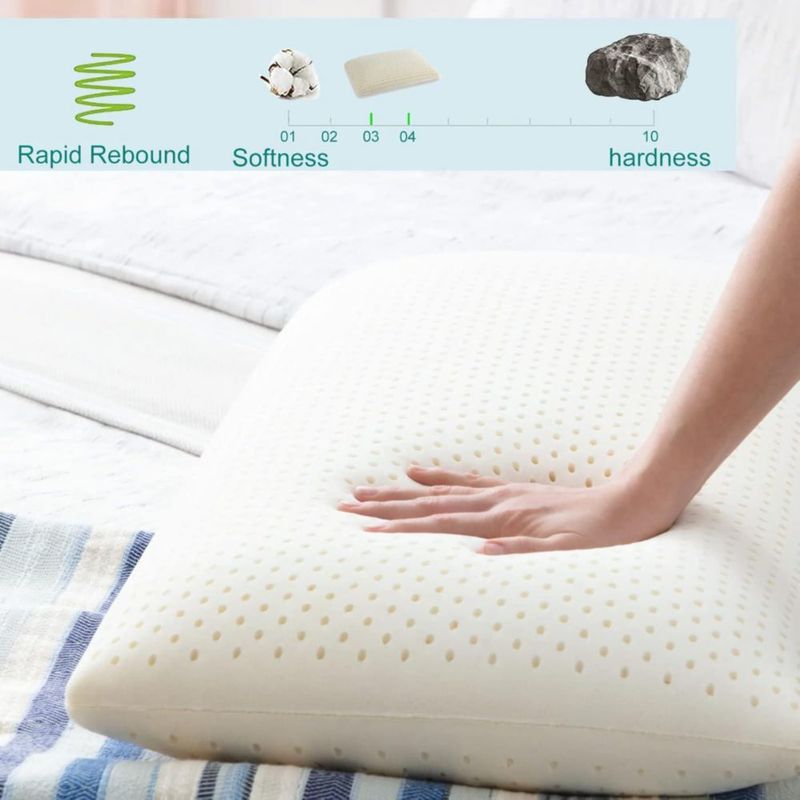Almohada Kiss Dream Queen Firme de Látex con Cubierta de Algodón