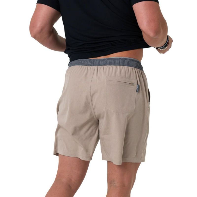 Pantalones cortos deportivos Burlebo Heather Khaki Venado Camo para hombre