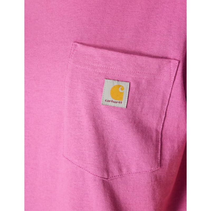 Camiseta Carhartt WK87 con bolsillo talla mediana fucsia eléctrico