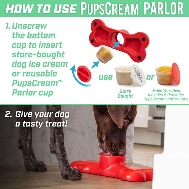 Set de 6 tazas GoSports PupsCream Parlor para helado de perros