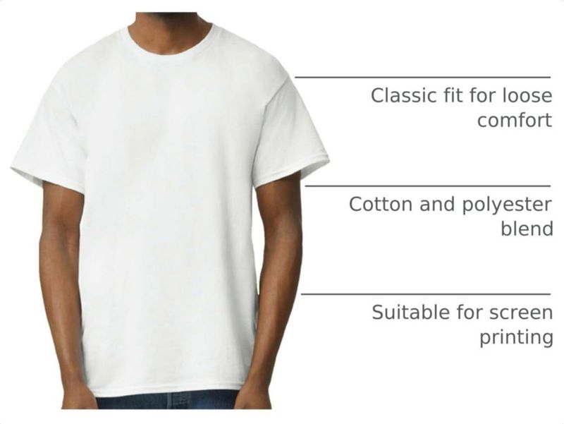 Camiseta Gildan G2000 10 unidades blanca 2XL