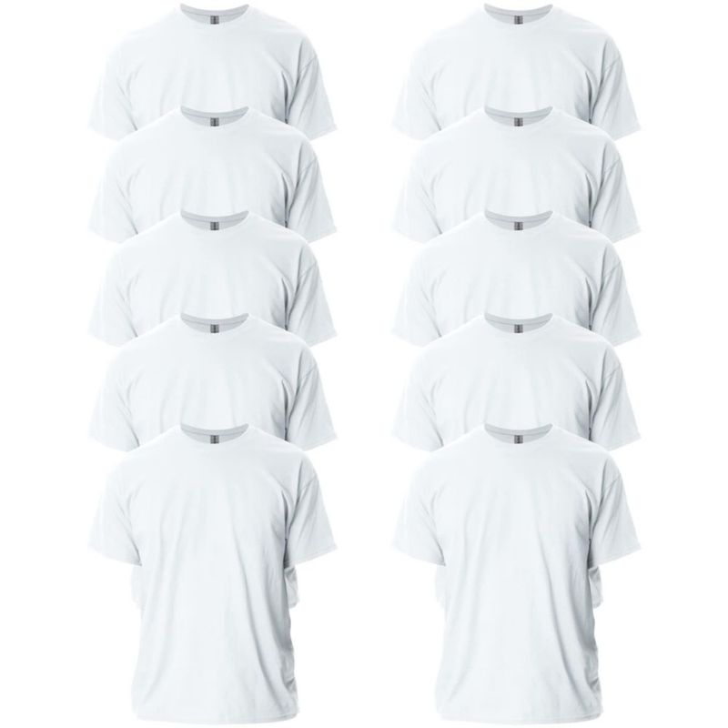 Camiseta Gildan G2000 10 unidades blanca 2XL
