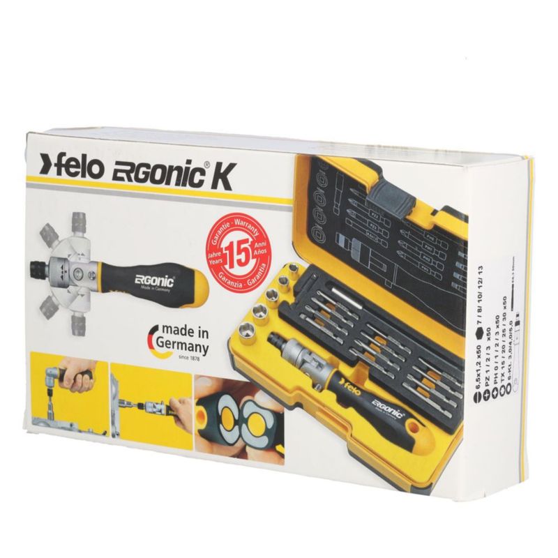 DESTORNILLADOR Felo ERGONIC K 22 piezas SL/PH/TORX/HEX
