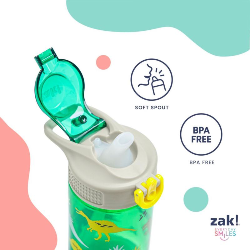 Botella Zak Designs Moana 473 ml con pajilla a prueba de fugas