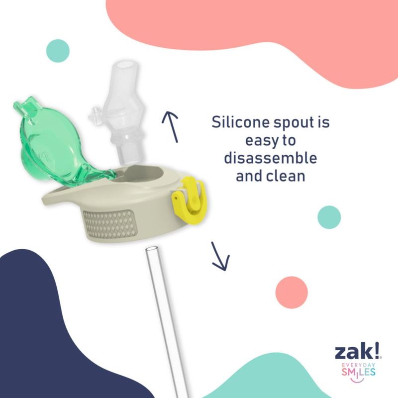 Botella Zak Designs Moana 473 ml con pajilla a prueba de fugas