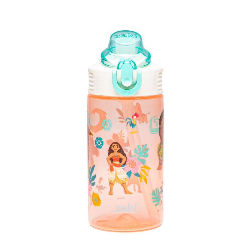 Botella Zak Designs Moana 473 ml con pajilla a prueba de fugas