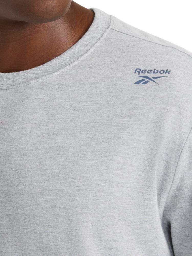 Camisa Reebok Volt Talla Grande Gris Jaspeado Stretch