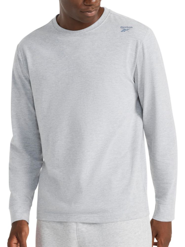 Camisa Reebok Volt Talla Grande Gris Jaspeado Stretch
