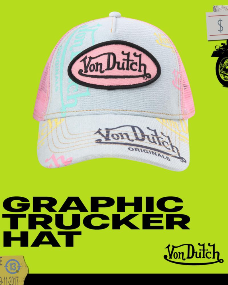 Gorra Trucker Von Dutch con Monograma y Malla Snapback