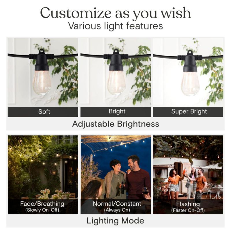 Luces de cadena Brightech 7W 3000K con control remoto