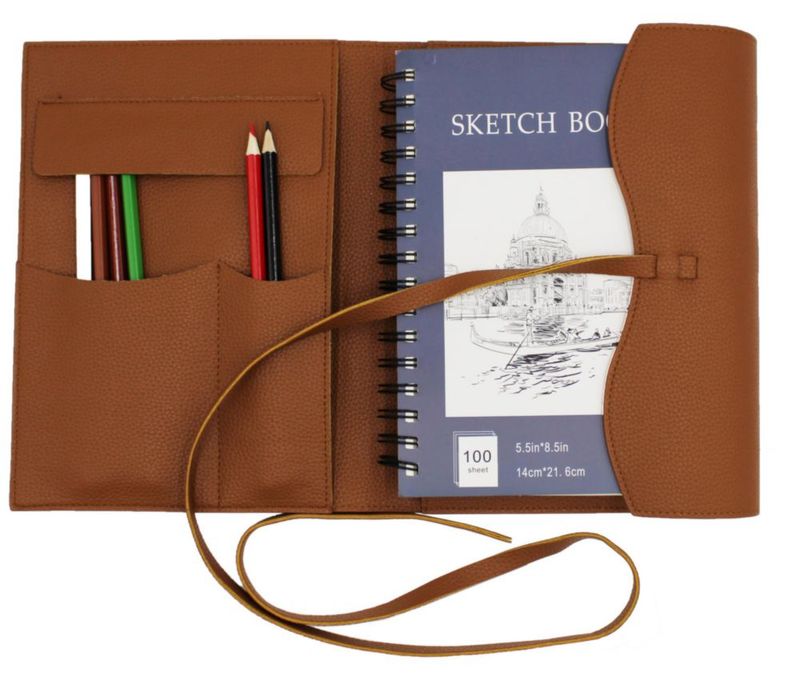 Funda para cuaderno de dibujo Fight Club 14 cm × 216 cm de cuero sintético
