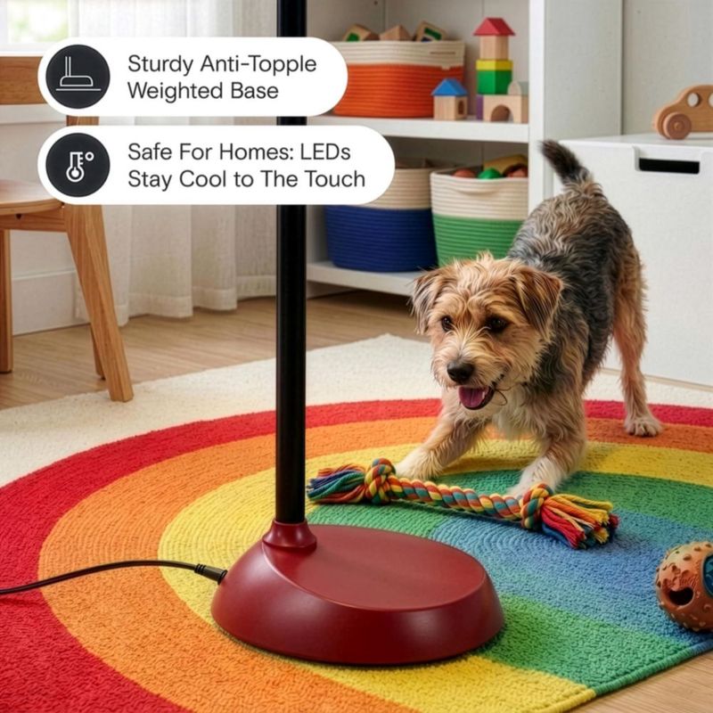 Lámpara de pie Brightech LED roja ajustable