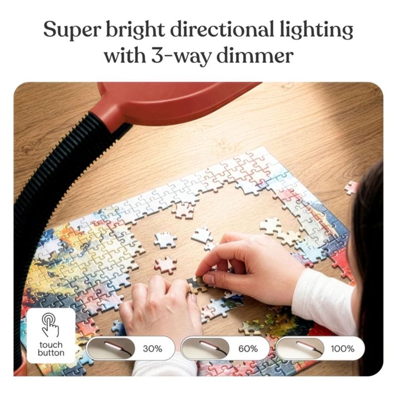 Lámpara de pie Brightech LED roja ajustable