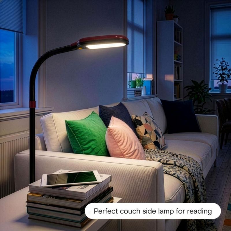 Lámpara de pie Brightech LED roja ajustable